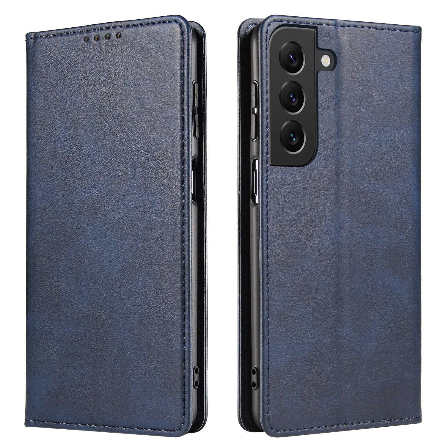 Phone Case For Samsung Galaxy S23 Leather Calf Texture Magnetic Closure Anti-shock Phone Cover with Stand Wallet Phone Case For Samsung Galaxy S23 Leather Calf Texture Magnetic Closure Anti-shock Phone Cover with Stand Wallet